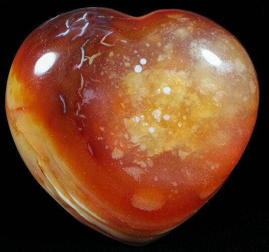 Colorful Carnelian Agate Heart #59516